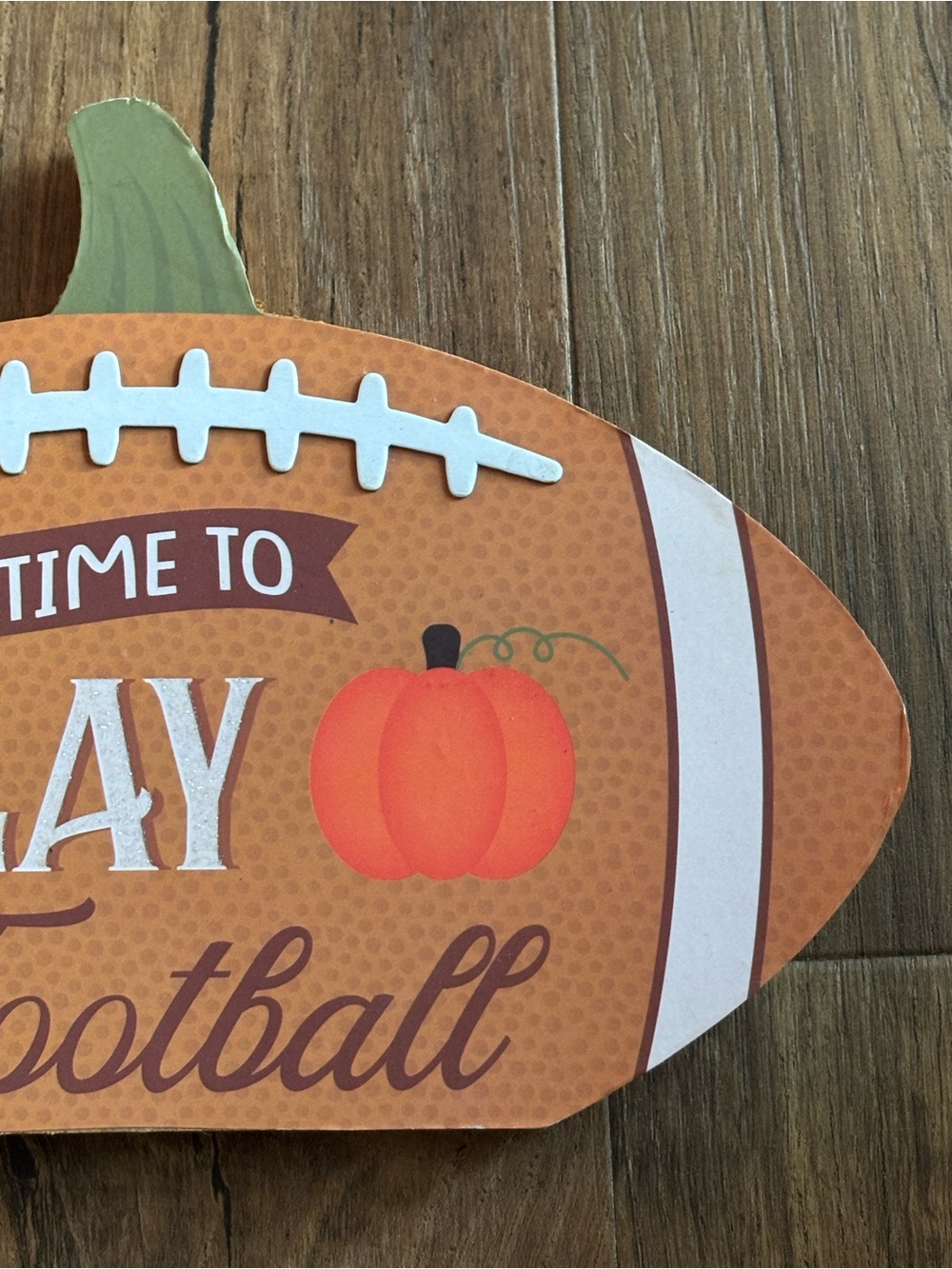 Fall Football Pumpkin Tabletop Decor - Orange - Picture 6 of 6